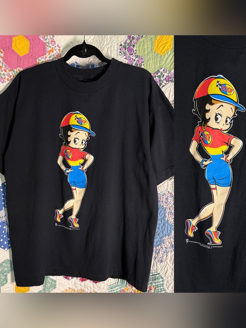 Double Sided 1997 Betty Boop Extreme Racing T-shirt Size XL